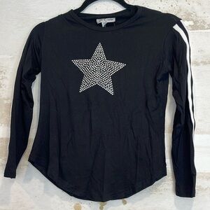 Star Studded long sleeve striped tee size 12/14